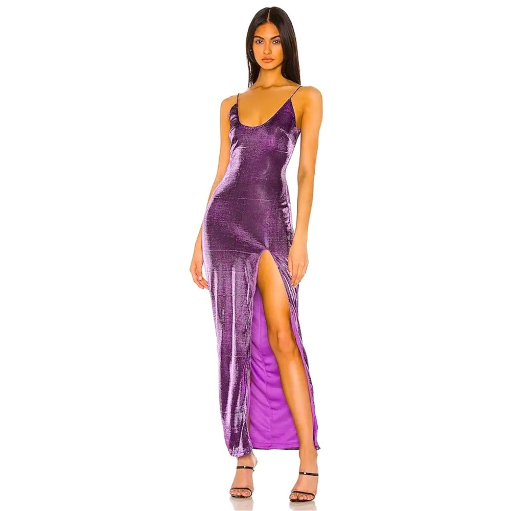 Metallic purple maxi